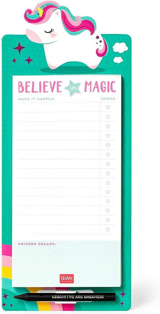 Bloc Notes Magnetico Legami 60 Fogli Staccabili Believe Magic