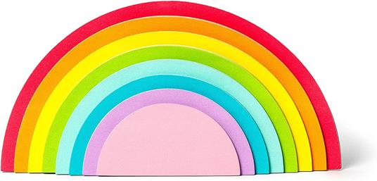 Legami RST0001 Blocco Note Adesivo Rainbow Thoughts Bloc Notes Adesivo a  Forma di Arcobaleno 12x6 cm