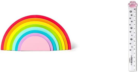 Legami RST0001 Blocco Note Adesivo Rainbow Thoughts Bloc Notes Adesivo a  Forma di Arcobaleno 12x6 cm