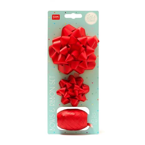 Set fiocchi e nastri Natale Legami, rosso - 2