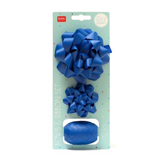 Set fiocchi e nastri Natale Legami, blu - 2