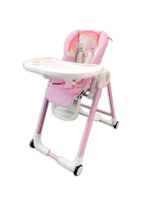 Seggiolone Pappa Pappy Snack Colore Rosa Fantasia Unicorno