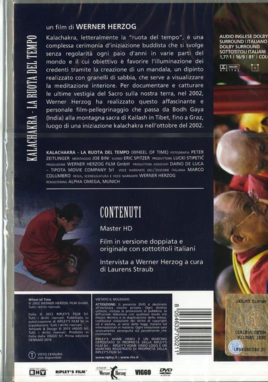 Kalachakra. La ruota del tempo di Werner Herzog - DVD - 2