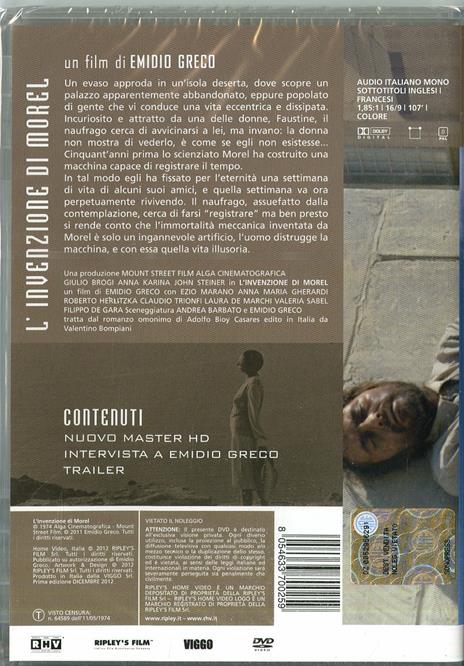 L' invenzione di Morel di Emidio Greco - DVD - 2