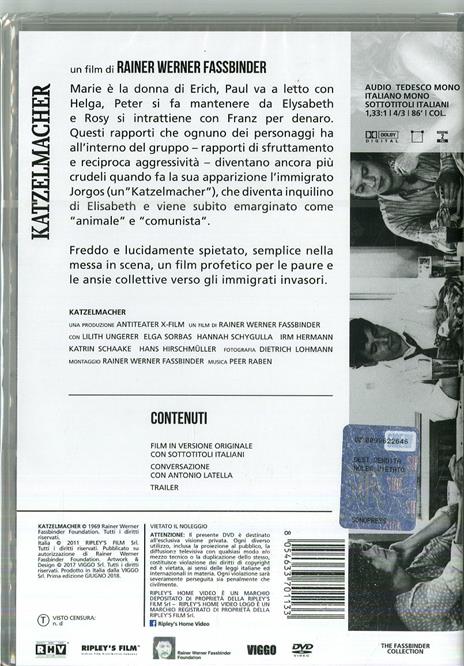 Katzelmacher. Il fabbricante di gattini (DVD) di Rainer Werner Fassbinder - DVD - 2