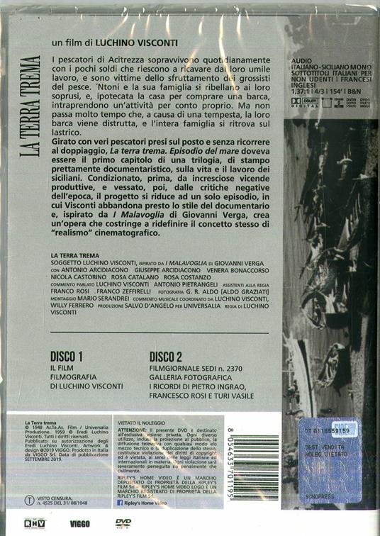 La terra trema (2 DVD) di Luchino Visconti - DVD - 2