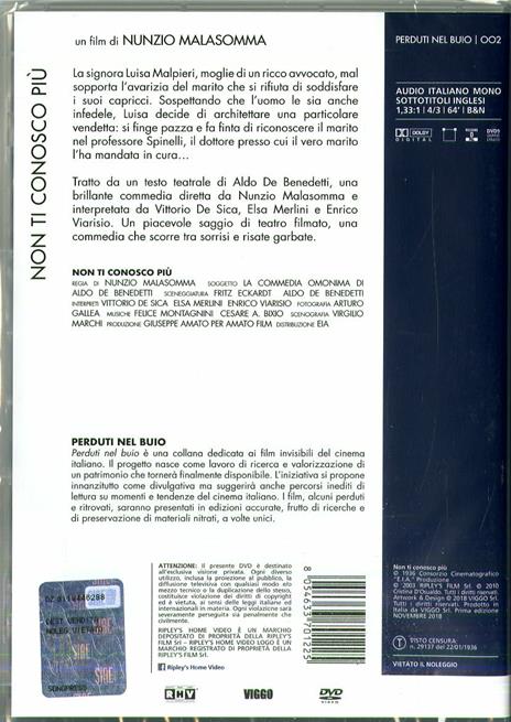 Non ti conosco più (DVD) di Nunzio Malasomma - DVD - 2