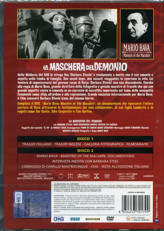 La maschera del demonio (2 DVD) - DVD - Film di Mario Bava Fantastico | IBS