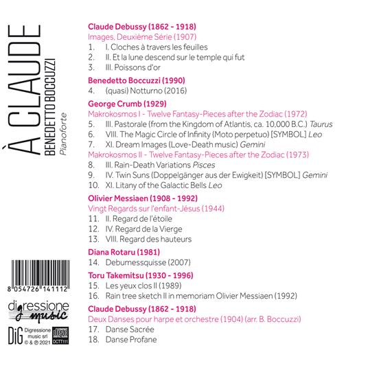 À Claude - CD Audio di Claude Debussy,Benedetto Boccuzzi - 2