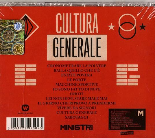 Cultura generale - CD Audio di Ministri - 2