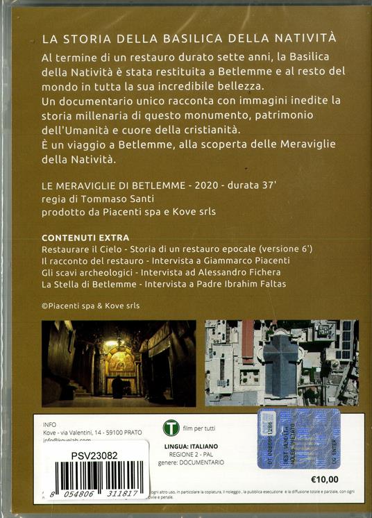 Le meraviglie di Betlemme (DVD) - DVD - Film di Tommaso Santi Documentario  | IBS