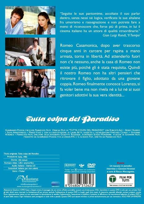 Tutta colpa del paradiso (DVD) di Francesco Nuti - DVD - 2