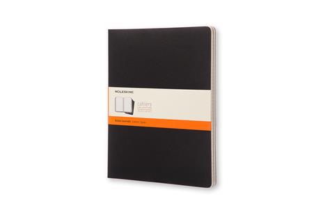 Quaderno Cahier Journal Moleskine XXL a righe nero. Black. Set da 3 - 6