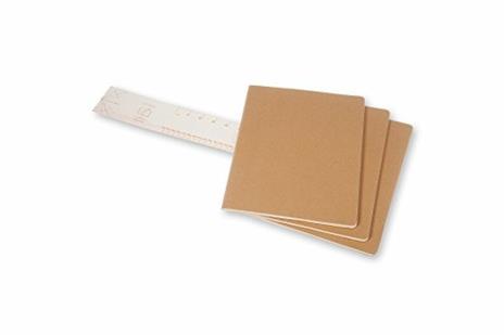 Quaderno Cahier Journal Moleskine XXL a righe beige. Kraft Brown. Set da 3 - 3