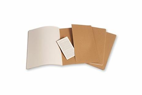 Quaderno Cahier Journal Moleskine XXL a righe beige. Kraft Brown. Set da 3 - 4