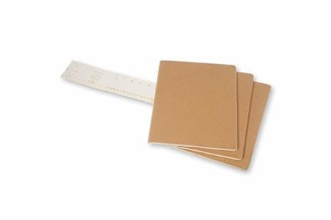 Quaderno Cahier Journal Moleskine XXL a quadretti beige. Kraft Brown. Set da 3 - 3