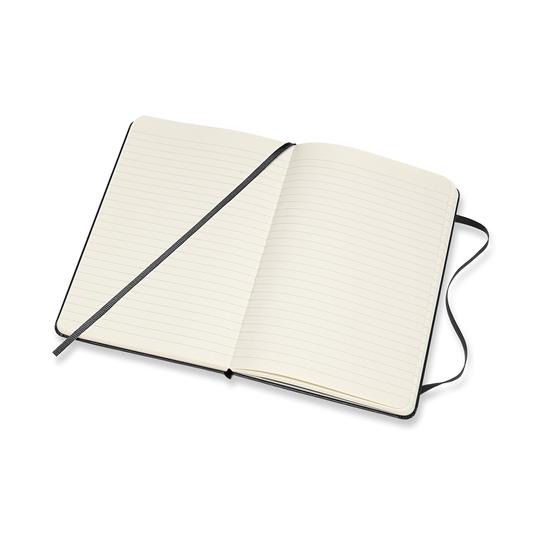 Taccuino Moleskine medium a righe copertina rigida nero. Black - 4