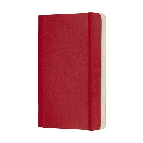 Taccuino Moleskine pocket a righe copertina morbida rosso. Scarlet Red - 2