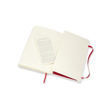 Taccuino Moleskine large a pagine bianche copertina morbida rosso. Scarlet Red - 5