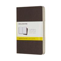 Quaderno Cahier Moleskine pocket a quadretti copertina marrone