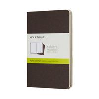 Quaderno Cahier Moleskine pocket a pagine bianche copertina marrone