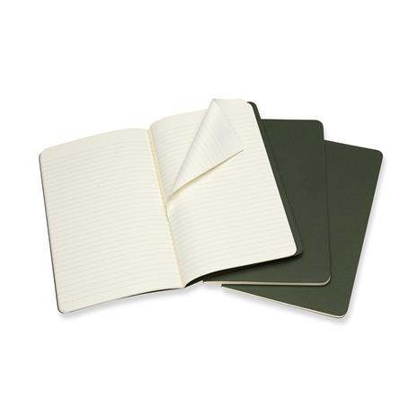 Quaderno Cahier Journal Moleskine large a righe verde. Myrtle Green. Set da 3 - 2