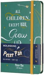 Taccuino Moleskine Peter Pan Limited Edition pocket a righe. Indians. Verde