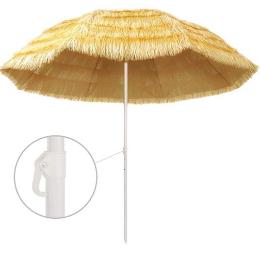 Ombrellone Mare Spiaggia Giardino Hawaii 210cm Con Frange Palo 32mm Acciaio  - Bakaji - Idee regalo | IBS