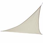 BAKAJI Vela Telo Parasole Tenda Triangolare Ombreggiante in Tessuto Resistente Protezione UV 90% per Ombra Giardino Terrazzo con Aggancio Connettori a D Colore Beige Corda Inclusa (3 x 3 Metri)