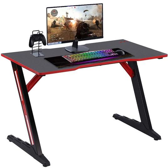 Scrivania Gaming Porta Pc Computer in Metallo e Legno MDF Tappetino Mouse  Pad - Bakaji - Idee regalo