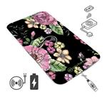 I Carichini Caricatore Wireless Funzionamento Con Usb Black Flowers Piu' Forty Regali Tempo Libero Hi-tech