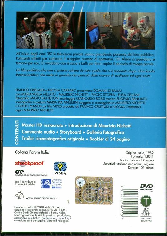 Domani si balla! (DVD) - DVD - Film di Maurizio Nichetti Commedia | IBS