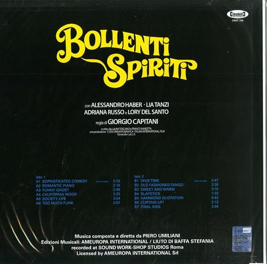 Bollenti spiriti (Colonna sonora) - Vinile LP di Piero Umiliani - 2