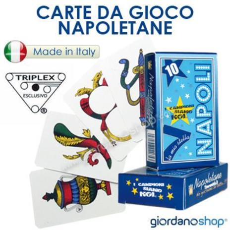 Carte da Gioco Napoletane Plastificate Triplex Napoli - 2