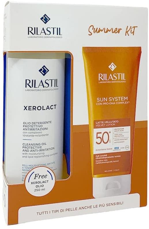 Rilastil Summer Kit Protezione Corpo Bambini Spf50+ Xerolact Olio Detergente