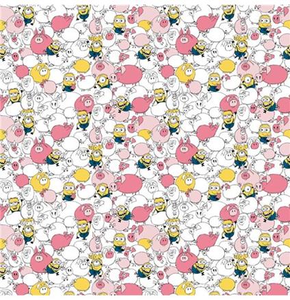 Minions Pattern Piggy Minions Carta Da Parati 100X254