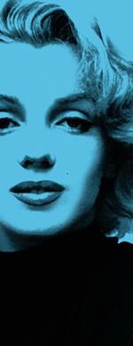 Marilyn In Blue Photomural 100X254