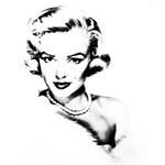 Marilyn Black & White Photomural 200X254