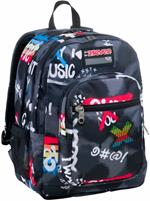 Zaino scuola Freethink Seven Rock On Boy, Jet Black - 33 x 44 x 20 cm