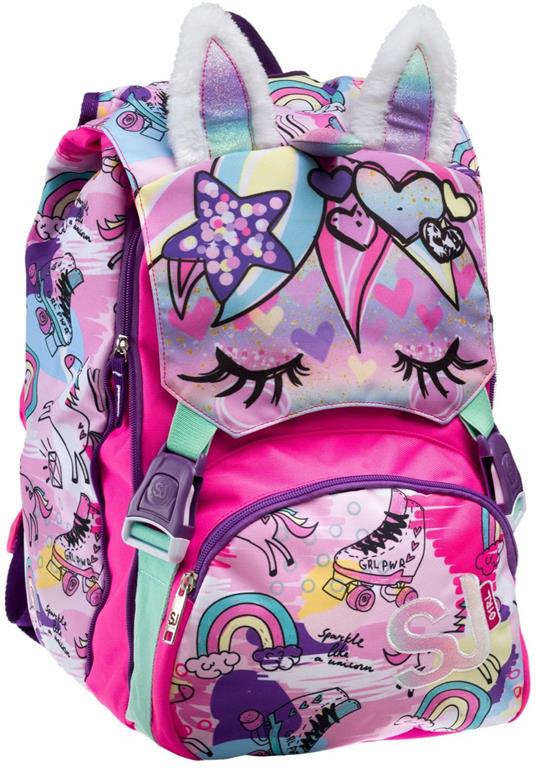 Zaino scuola Sdoppiabile Big Sj Gang Animali Fantasy Girl, Candy Fuxia - 27  x 41 x 16 cm - Sj Gang - Cartoleria e scuola | IBS