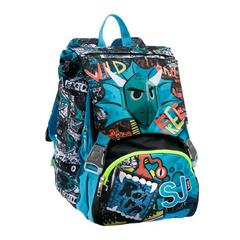 Zaino scuola Sdoppiabile Big Sj Gang Flip-3d Da Sj Boy, Jet Black - 27 x 41 x 16 cm