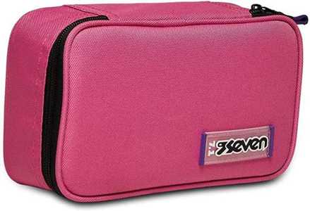 Cartoleria Astuccio Quick Case Seven Freethink Unisex - Fucsia 23,5 x 11 x 6 cm Seven