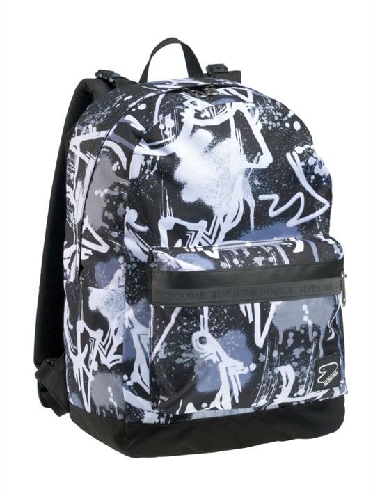 Zaino scuola Reversible Backpack Grs auricolari Wireless Seven Blanched, Silver - 33 x 44 x 16 cm