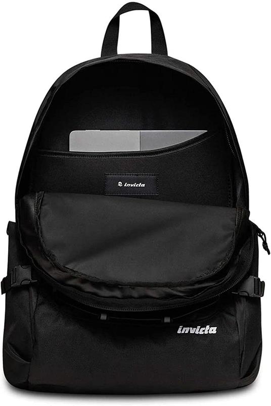 Zaino scuola Invict-Act Plus Plain Invicta Backpack Grs, Jet Black - 31 x 47 x 21 cm - 3