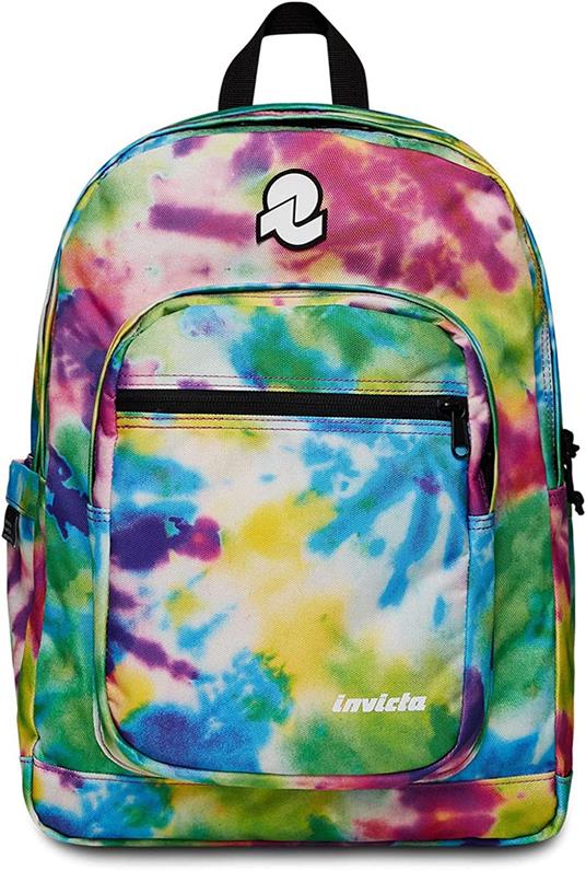 Zaino scuola Jelek Fantasy Invicta Backpack Grs, Tie Dye Rainbow - 32 x 43  x 25 cm - Invicta - Cartoleria e scuola | IBS