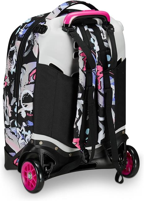 Zaino Trolley Jack -2Wd Seven Mark On Girl, Jet Black - 5