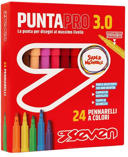 Pennarelli Puntapro 3.0 - Scatola Da 24 Pz Seven Pennarelli