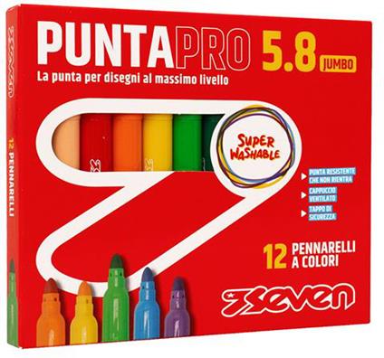 Pennarelli Puntapro 5.8 - Scatola Da 12 Pz Seven Pennarelli