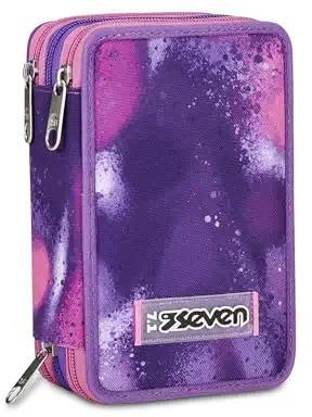 Astuccio 3 Zip Seven Bubble Street, Rose Violet