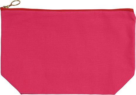 Pochette in cotone, Frida Kahlo, fucsia, cotone - 33 x 22 x 11 cm - 2